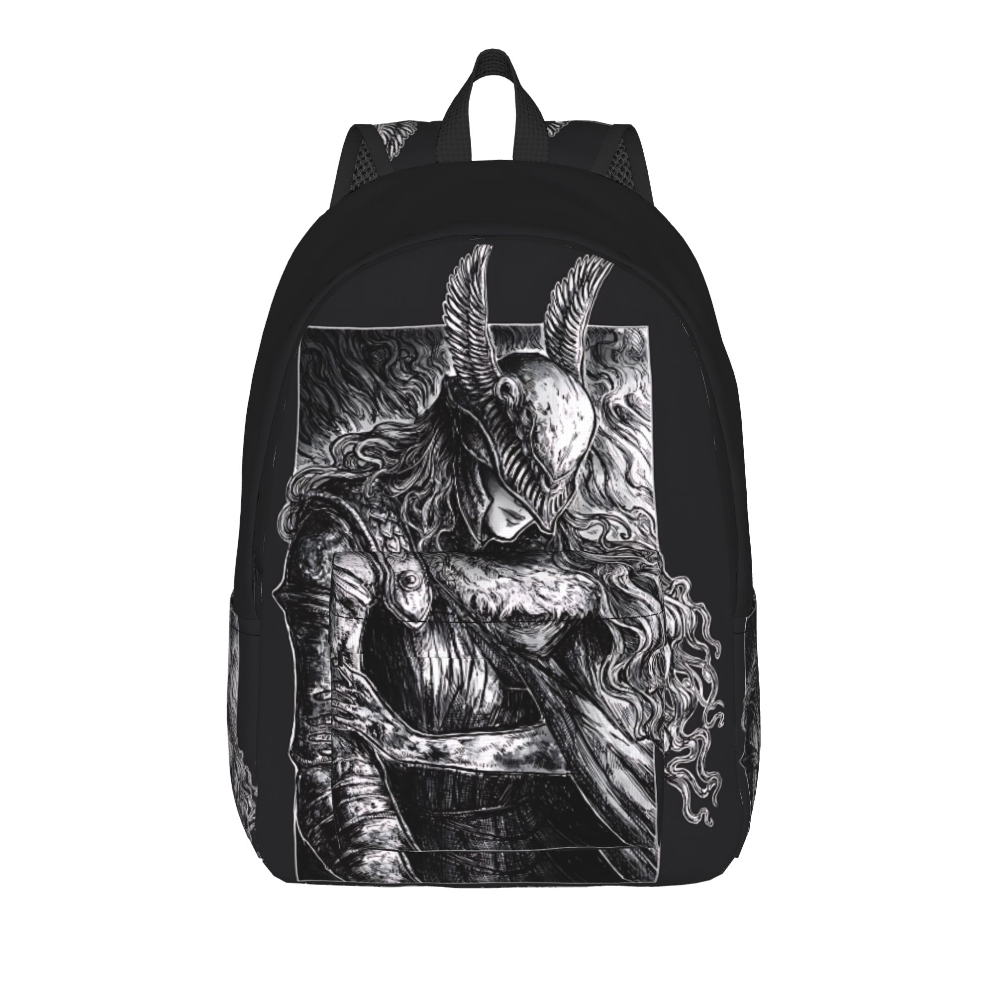 Sac à dos Mode Elden Ring Malenia Mochilas Super Qualité Randonnée Grande Capacité Rucksack (as the picture,16 inches)