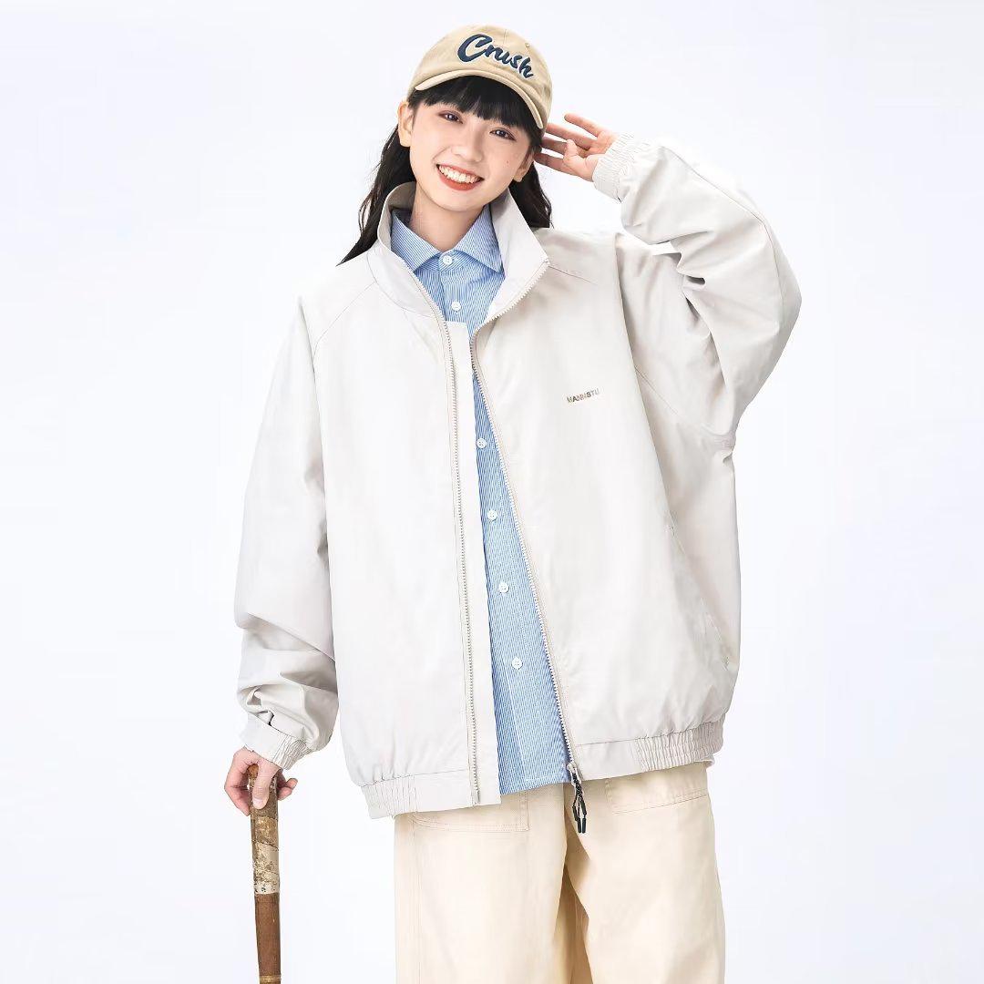 

Women s Retro Japanese Turn-Down Collar Spring Workwear Jacket – Trendy Loose Fit Large абрикосовий