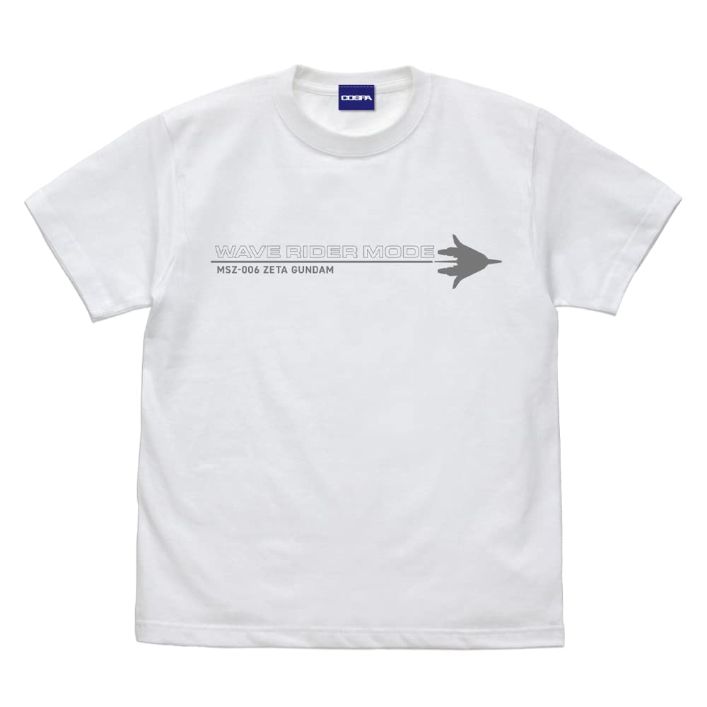 COSPA Mobile Suit Z Gundam Original Waverider T-Shirt, White, Size M