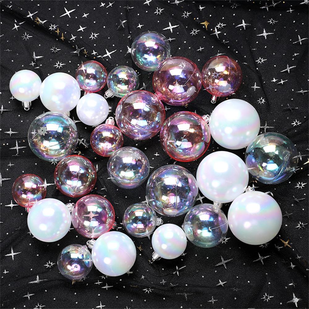 4/5/6cm Colorful Ball Decoration Christmas Tree Hanging Pendant Birthday Party Wedding Transparent Ball Bubble Decor