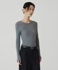 Siyajyu Sikn2177 Hairy Ribbed Knit_Melange Gray