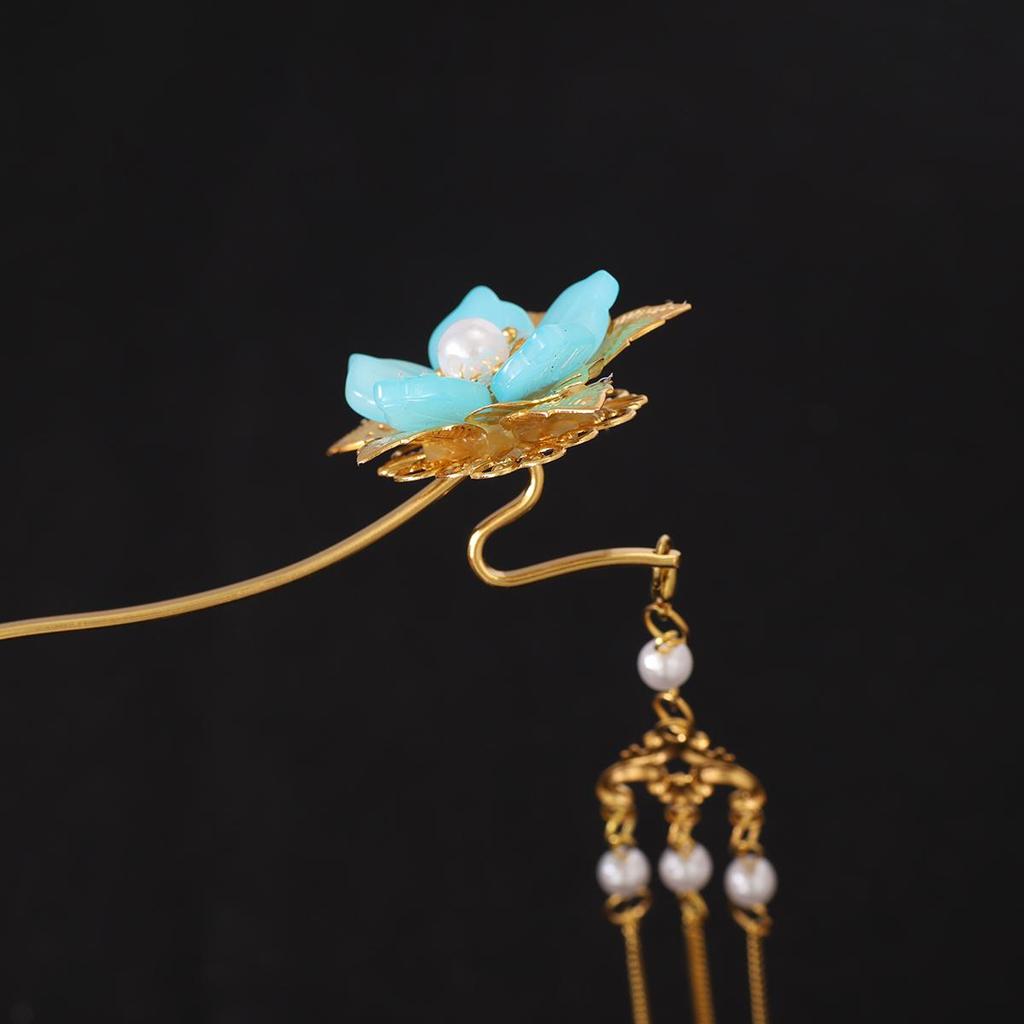 Antique Accessory Copper Snake Shaped Flowing Cloud Hairpin For DIY Jewelry Making Craft
