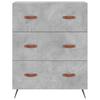 Highboard Concrete Grey 69.5 x 34 x 180 cm Particleboard