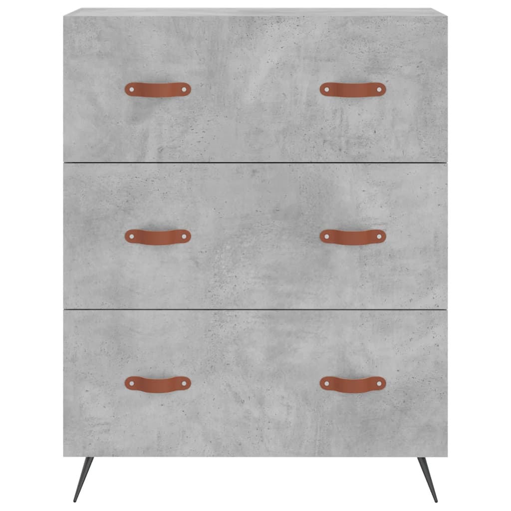 Highboard Concrete Grey 69.5 x 34 x 180 cm Particleboard
