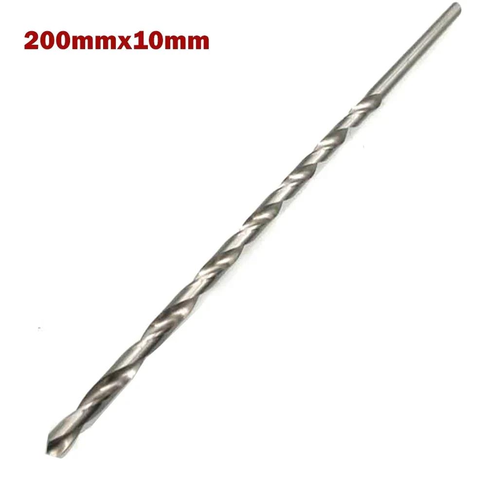 1 peça 200mm Brocas HSS Extra Longas Haste Reta Broca Helicoidal Para Perfuração de Metal Furadeira Elétrica 2-10mm Ferramenta Elétrica