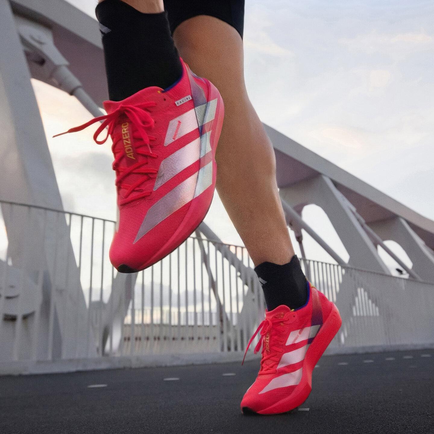 adidas Adizero Adios 9 Ярко-красный Облачно-белый Чистый серный 42
