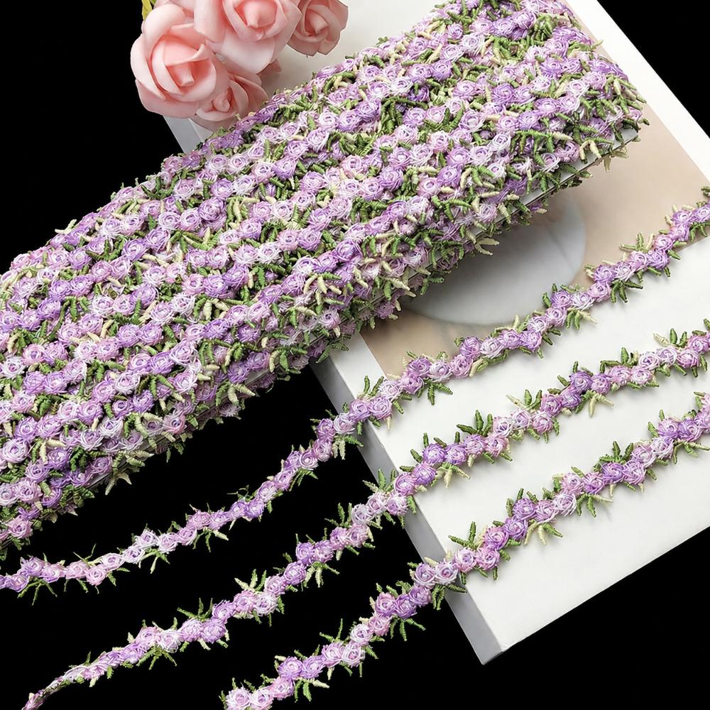 Flower Embroidered Flower Lace Trim Rustic Wedding Dress Trim Embroidered Ribbon Gift Wrapping 7