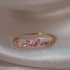 New Cute Colorful Zircon Flower Ring For Women Girl Fashion Vintage Zircon Adjustable Rings Jewelry Gift