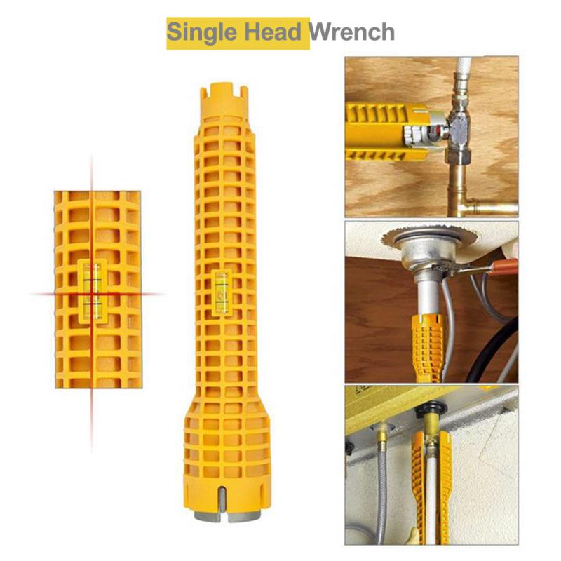 מפתח ברגים להתקין ברז וכיור מפתח ברגים מתכוונן לצינור מים כפול ראש סט מפתח אלן כלים