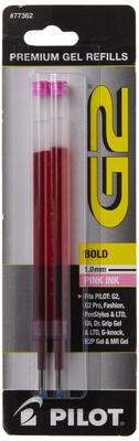 Bolígrafo de punta rodante Pilot G2 tinta gel paquete de 2 Recambio Bold, (1.0mm)