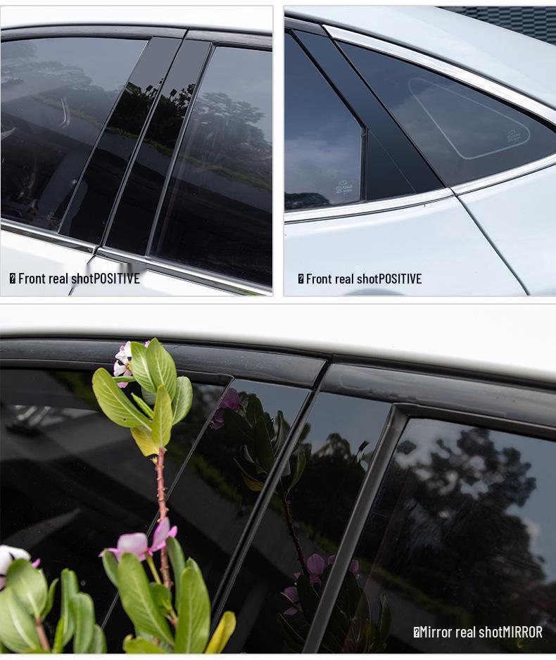Mazda 2 Demio 2015-2023 Helles Schwarz Türrahmen Mittelsäule Autoaufkleber