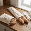 2PCS Large Linen Bread Bag Eco Friendly Drawstring Bread Bag Food Container  Homemade Bread