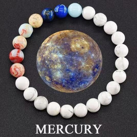 Planet Bracelet Eight Planets Natural Stone Bracelet Space Bracelet Men's and Women's Gift Bracelet