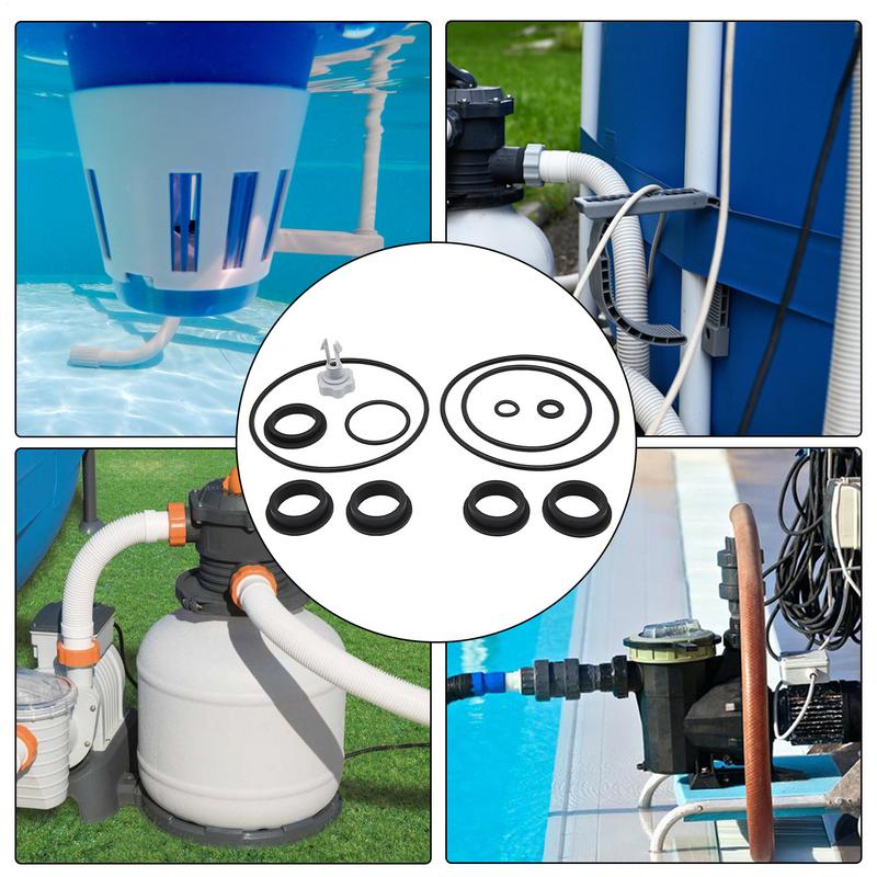 Pool Filter Parts 12-Piece Sand Filter Pump O-Rings Pool Sand Filter Seal Gasket Parts Pool Filter Pump Repair Air