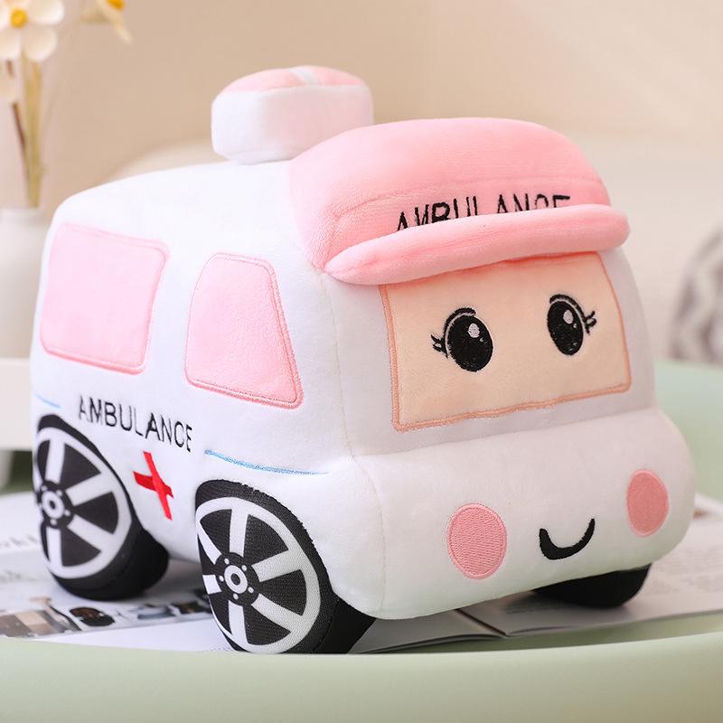 Cartoon Plush Bus Toy Pillow for Kids
