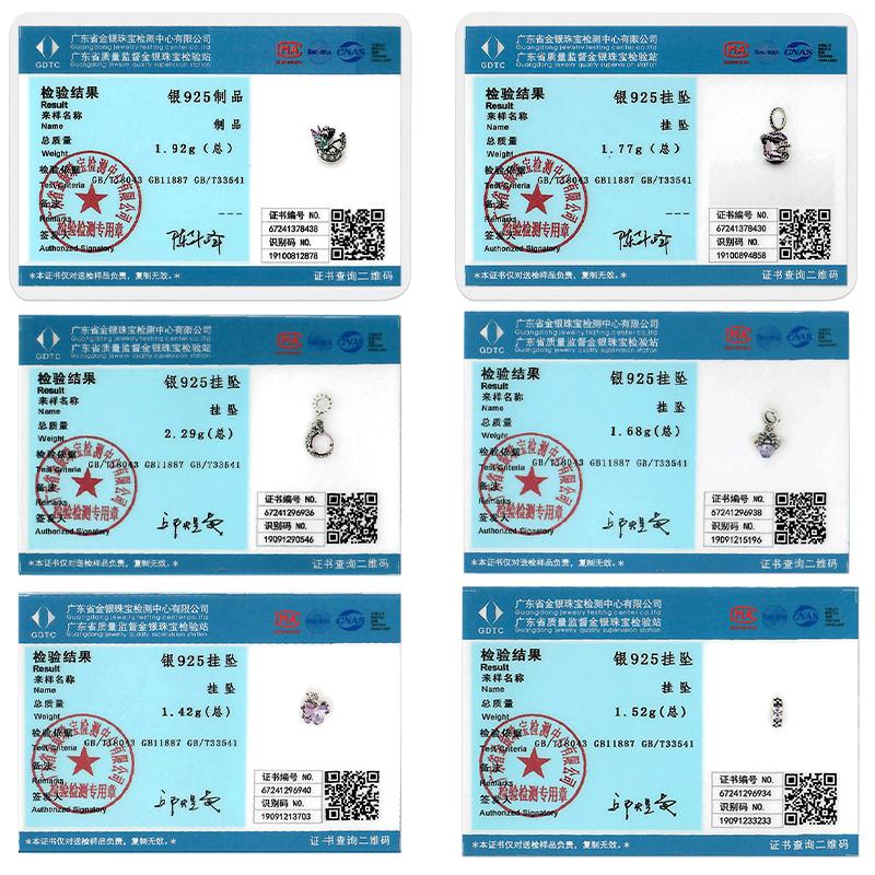 Purple Series Charms Beads 925 Silver Butterfly Firefly Spirit Snake Charm Fit Bracelet Woman DIY Jewelry