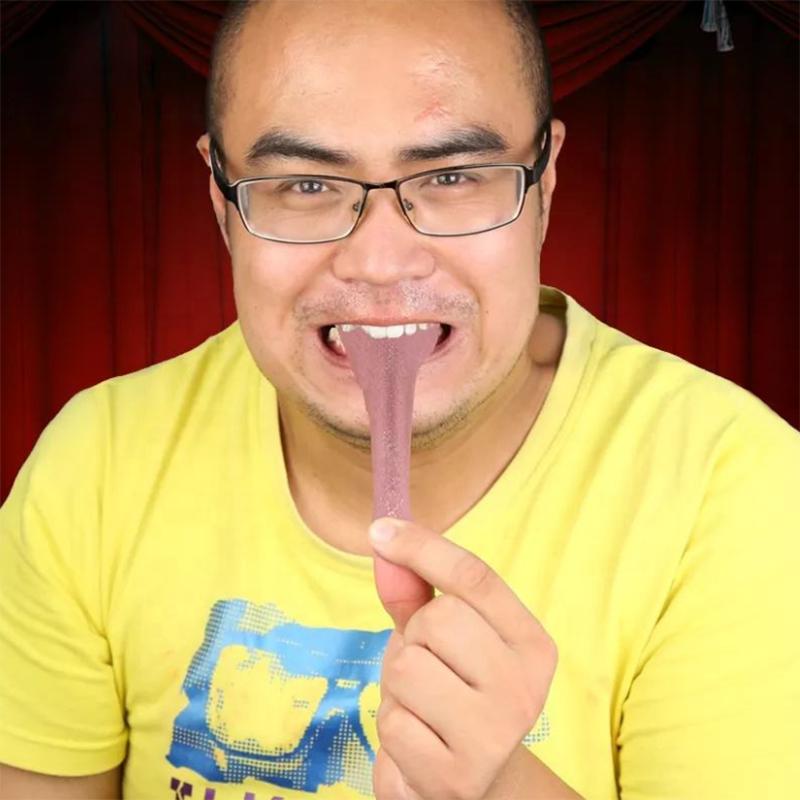 Trick Simulation Novel Magic Toy Fake Tongue Plastic Telescopic Knife Performance Prop Spoof Makeup Ball Prop