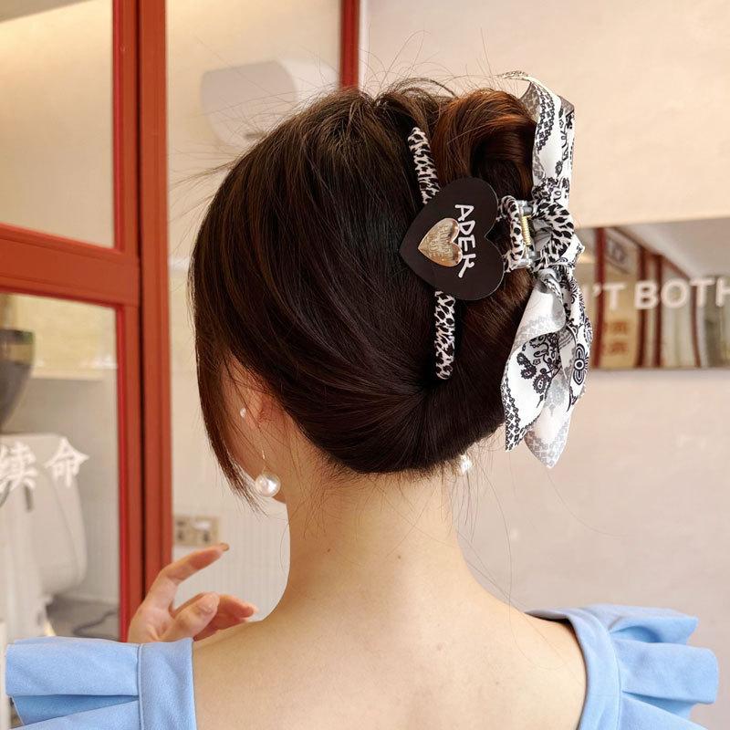 1pc French Temperament, High-end Feeling, Cashew Flower Clip, AB Style, Back of the Head Hair Bun, Shark Clip Hair Clip