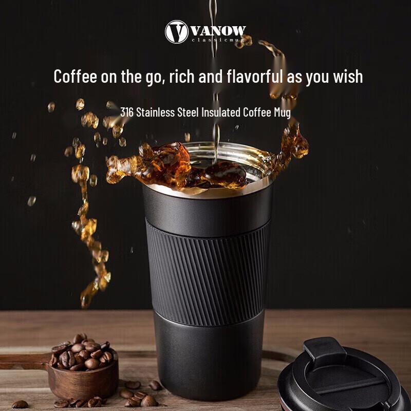 Vanow 500ml Insulated Stainless Steel Travel Mug