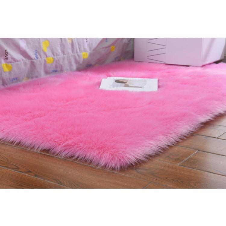 Living Room Plush Carpet Coffee Table White Plush Carpet Bay Window Home Bedroom Bedside Long Haired Floor Mat