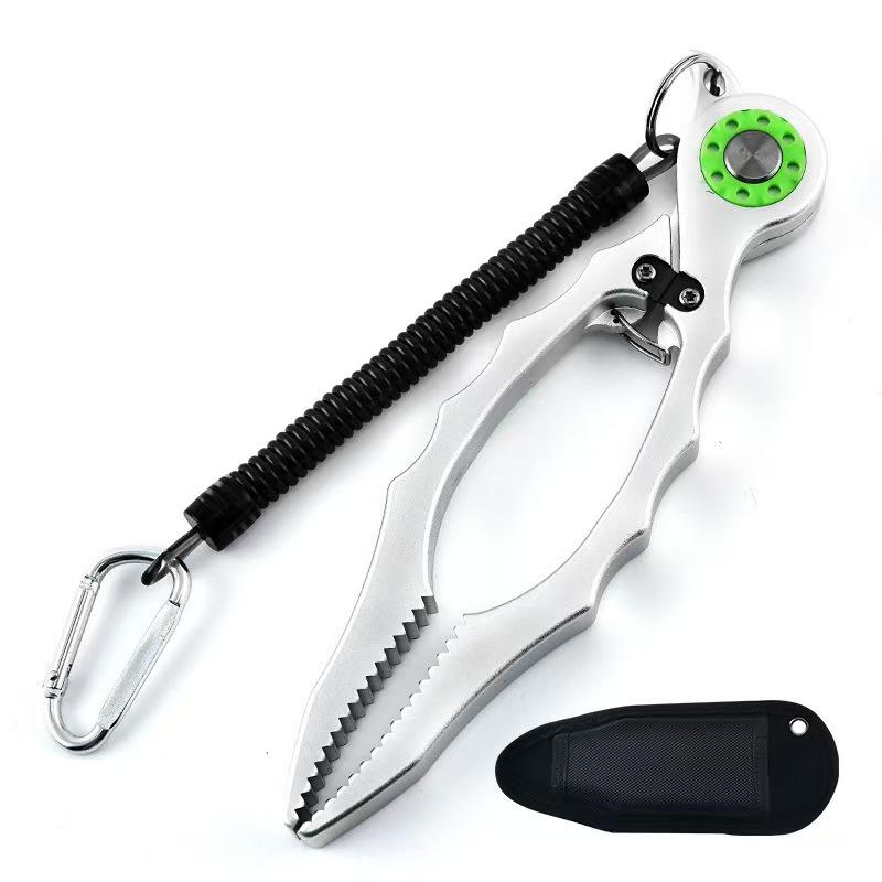 Aluminum Alloy Multifunctional Lure Pliers & Fish Gripper: Portable Outdoor Fishing Gear белый