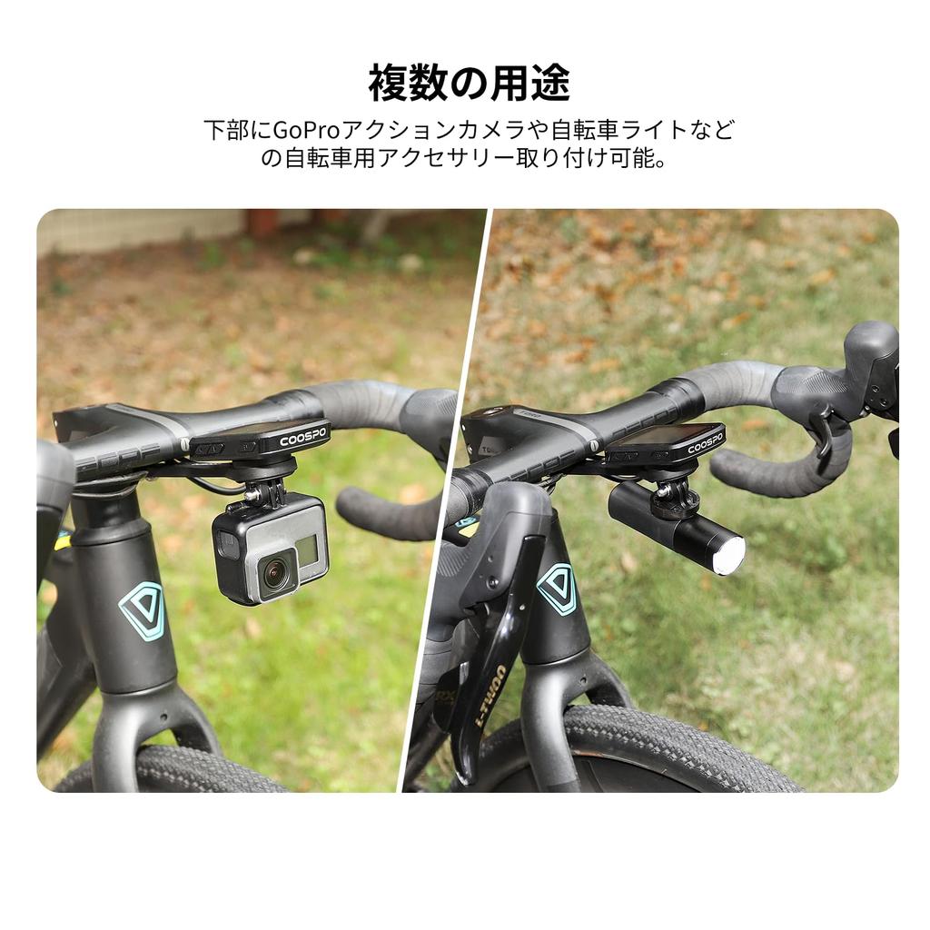 COOSPO MT6S Cycle Computer Mount for and XOSS Cycle Compatible with GoPro and Bike Durable and Lightweight Road Bike Race Mount Bryton, Garmin, Wahoo,