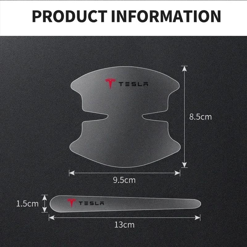 Autoaufkleber 2025 Neu Tesla Autotürschale Griff Kratzfest Transparente Aufkleber Für Tesla Model 3 2021 S X Y Stil Roadster In