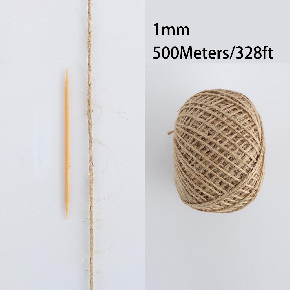 1/3/4/5/10mm Natural Jute Rope Cord, DIY Jute Cord Twine Ribbon  Hemp Rope Crafts Sewing Handwork Gift Wrap Home Decoration