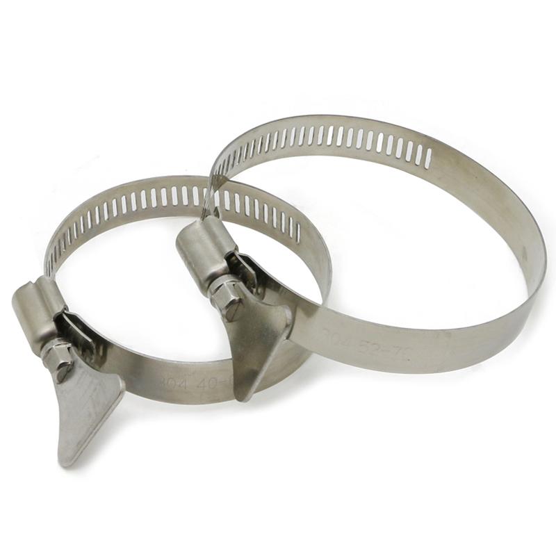 304 Stainless Steel Water Pipe Clamp Trachea Clamp Fixed Locking Clamp with Handle Throat Hoop Hand Twist Pipe Hoop Oil Pipe