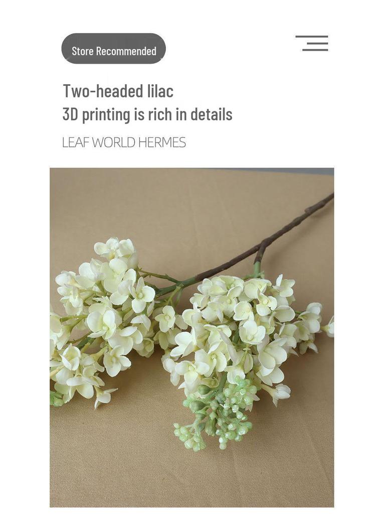 Gradient Color 3D Lilac and Hydrangea Flower Arrangement for Weddings