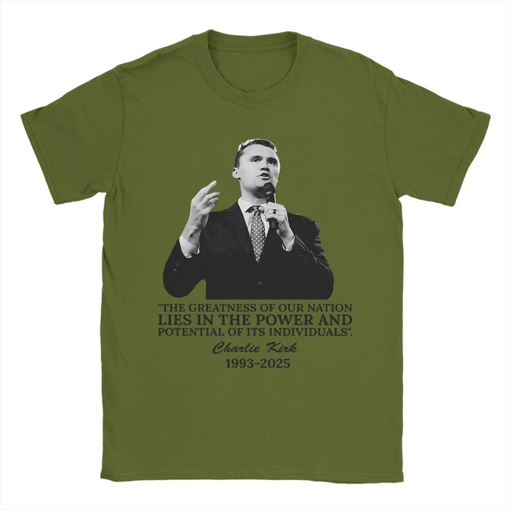 Turning Point USA T-Shirt Sommer Trendige T-Shirts Herren Baumwolle O-Ausschnitt Übergröße Kleidung Kurzarm Streetstyle T-Shirt