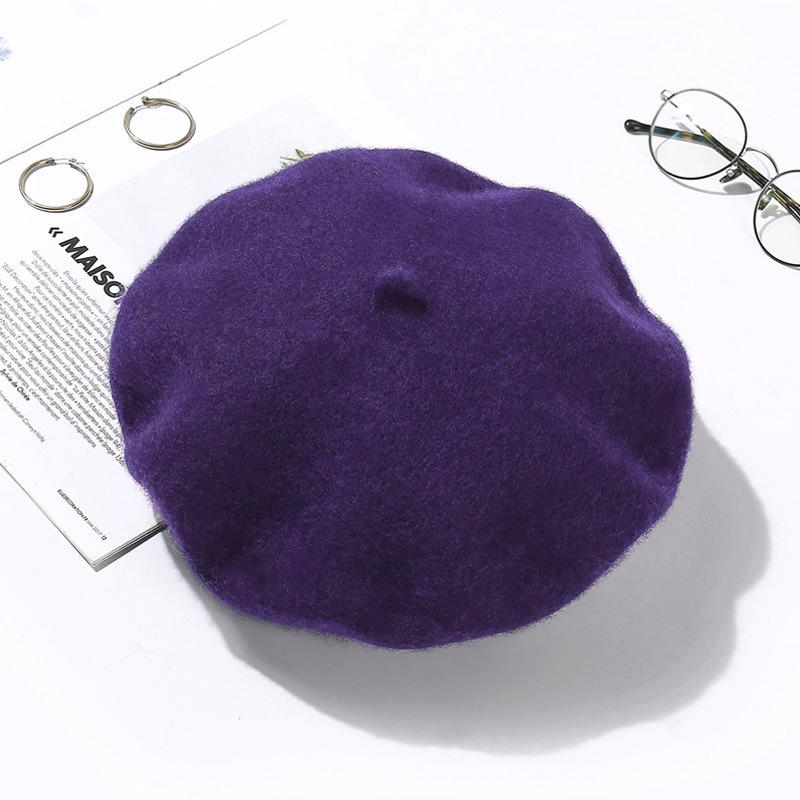 Women's Retro Wool Beret - Autumn/Winter Korean Style Pumpkin Painter Hat