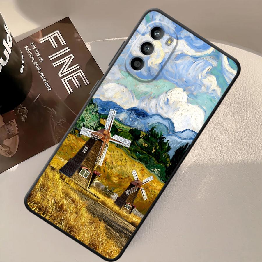 Case for Motorola Moto Edge 20 Pro 30 Lite G32 G52 G60s G51 G73 G22 Edge40 G53 G30 G50 G71 Phone Cover Creative Oil Painting