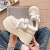 Fleece Thickened Retro Non-slip Thick-soled Snow Cotton Shoes for Winter Wear, New Heightening Soft-soled Birkenstocks