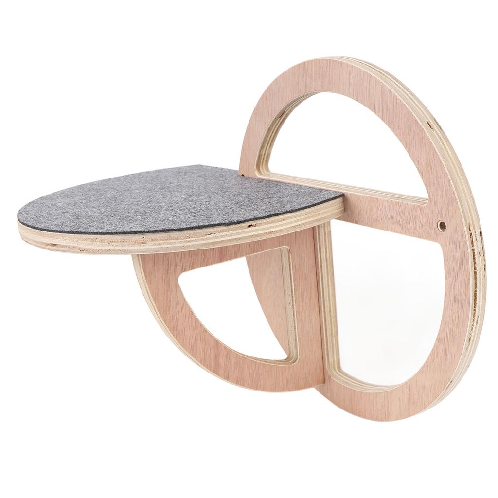 Cat Wall Shelf Wooden Round Increase Cat Exercise Wearproof Easy to Clean Cat Wall Perch for Cats