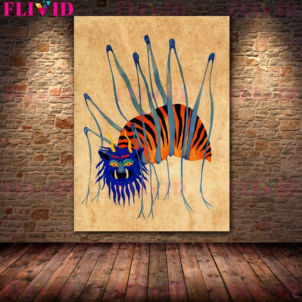 Mysterious Creatures Of Mythology Vintage Wall Art Canvas Painting The Legendary Magical Creatures Art Poster Print Home Decor No Frame