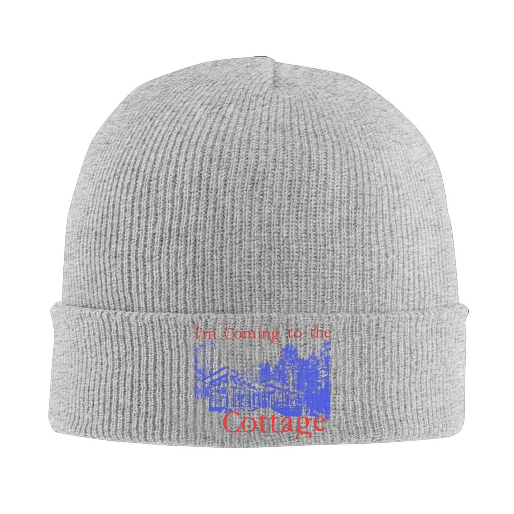 Im coming to the cottage Beanie Hats Heated Rivalry Bonnet Hats Vintage Outdoor Knitting Hat Autumn Graphic Elastic Caps