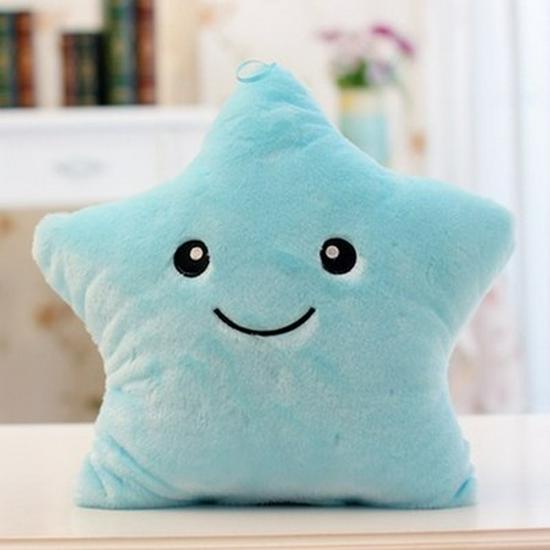 Colorful Luminous Star & Heart Pillow - Cute Christmas & Birthday Gift Decoration