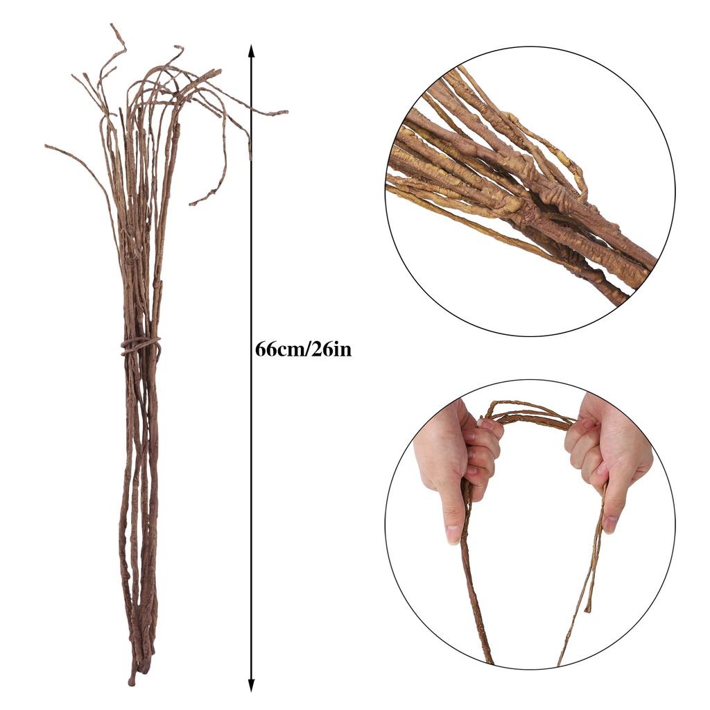 Sztuczne Suszone Gałązki Giętkie Symulacja Dekoracyjne Sztuczne Gałązki do Dekoracji Domu