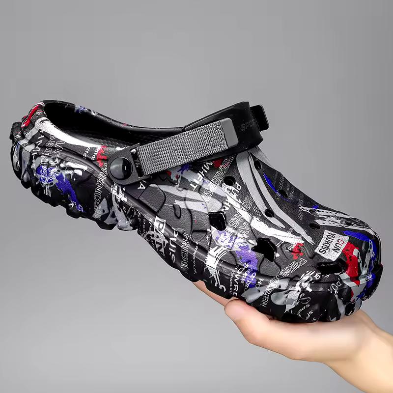 Plus Size Summer Men Sandals Clogs Outdoor Garden Clogs Hole Shoes Male Casual Shoes Water Shoes Comfort Home Soft Slippers