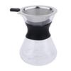 Coffee Maker, 7oz Glass Carafe and Reusable Stainless Steel Permanent Filter Manual Dripper