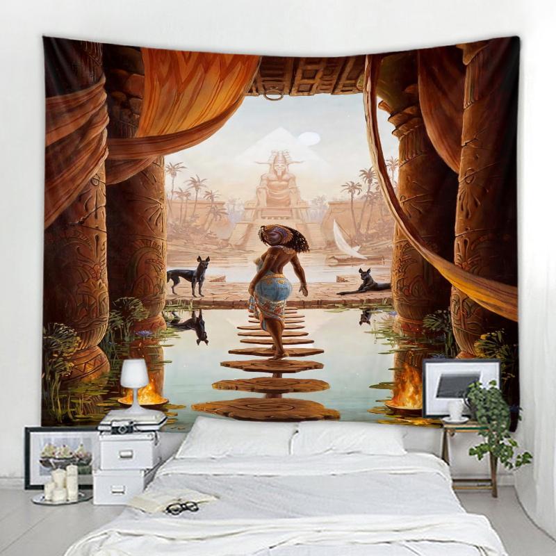 Mandala Bohemian Wall Decor Tapestry Home Decor Tapestry Egyptian Palace Background Decor Tapestry