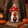 Halloween Resin House Figurine with Pumpkin, Decor for Tabletop Shelf Mantel