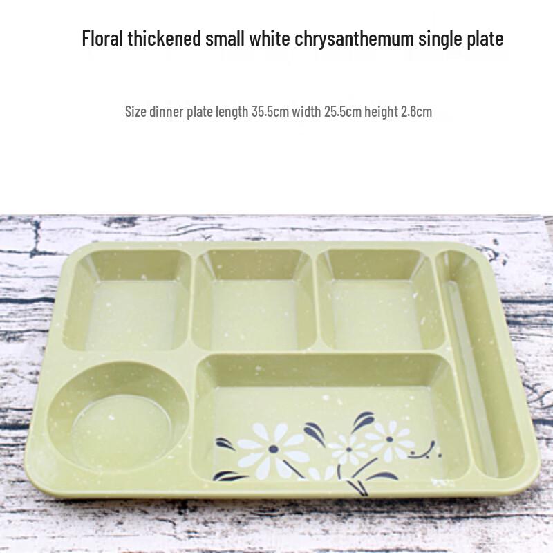 Commercial Melamine Rectangular Divided Lunch Tray