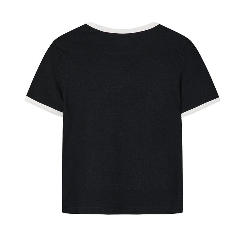 Fila Original Slim Fit Round Neck Pullover Short Sleeve T-Shirt Women Tops F11W629110F-BK