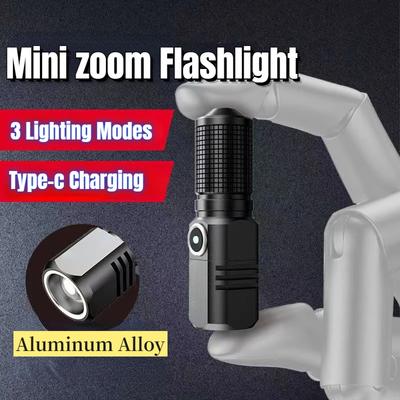 60W LM Leistungsstarke Zoom-Taschenlampe Shot / Lange XHP50 LED-Taschenlampe mit Batterie Typ-c Wiederaufladbare Blitzleuchte Outdoor-Camping