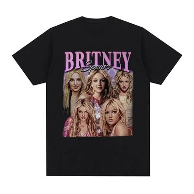 Dámské tričko Britney Spears Módní a Krásný Vzor Harajuku Retro Krátký rukáv Nadměrná velikost