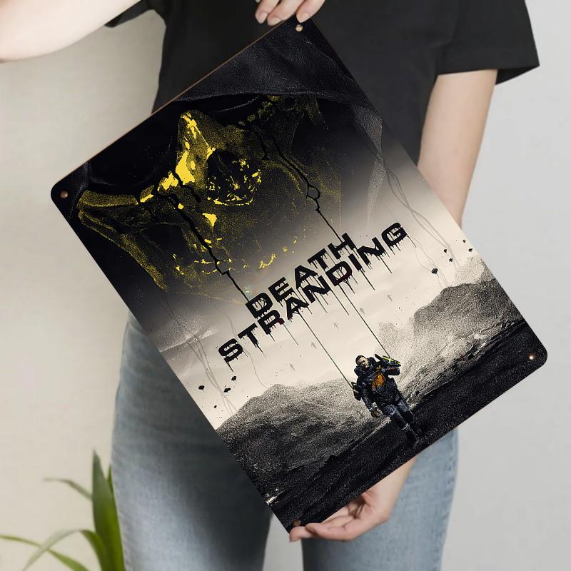 

Death Stranding Game Theme Metal Iron Painting Living Room Bedroom Decor Game Peripheral Collection 20x30cm（7.8x11.8inch）