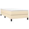 3144034 vidaXL Divan Bed with Mattress Cream 80x200 Cm Fabric
