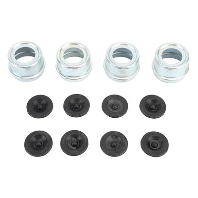 4 Set Trailer Hub Bearing Dust Caps Trailer Axle Dust Cap Wheel Center Caps Grease Covers with 8 Rubber Plugs for